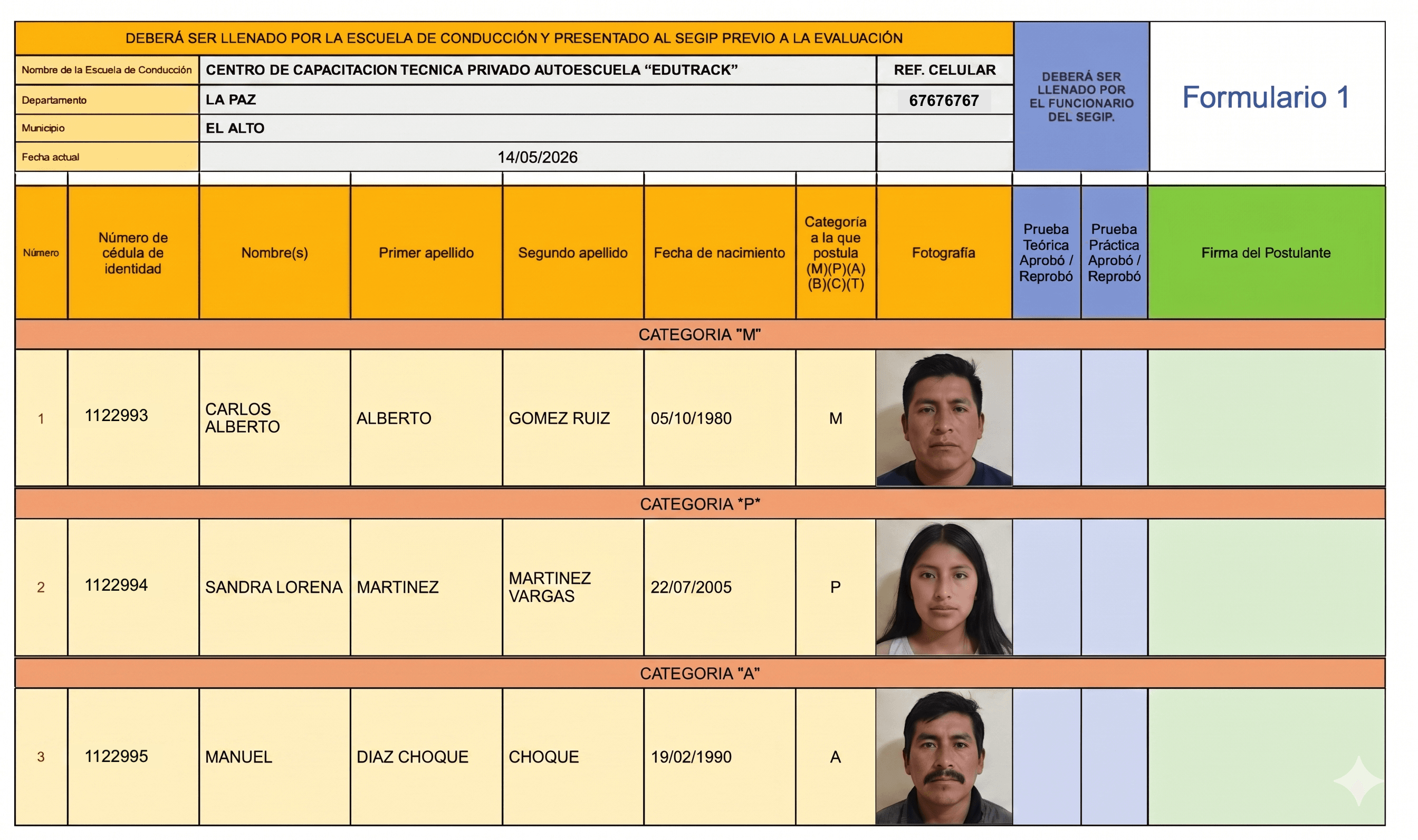 Formulario 1 PDF